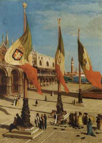 View of Saint Mark's Square, Venice by 
																	Alexandre Hannotiau