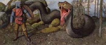 Lemminkainen and the giant snake by 
																	Bjorn Landstrom