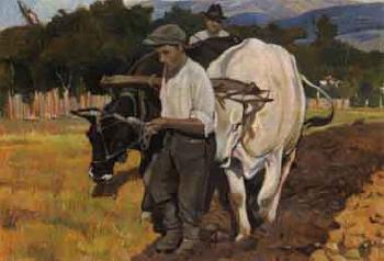Ploughing by 
																	Desiderio Tanfani