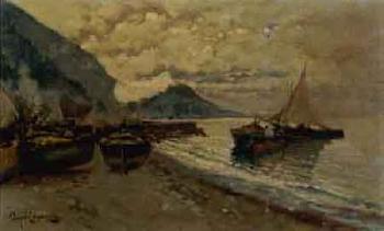 Sailboats along the shore by 
																	Angelo Cannone