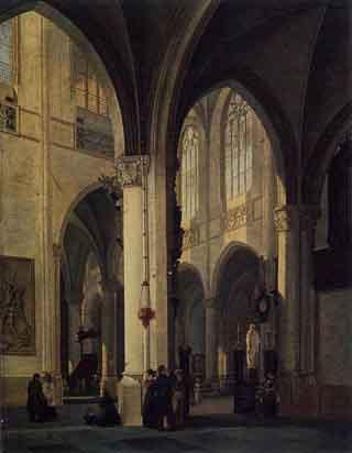Eglise saint Jacob a Anvers by 
																	Josephus Christianus Nicolie
