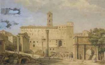 Rome, le Forum by 
																	Hippolyte Omer Ballue