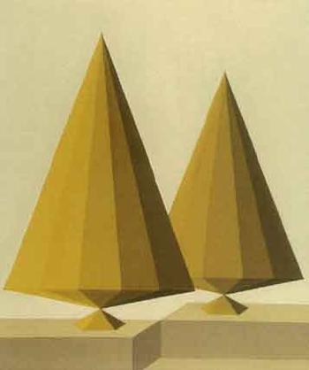 Yellow pyramid by 
																	Lucio Saffaro