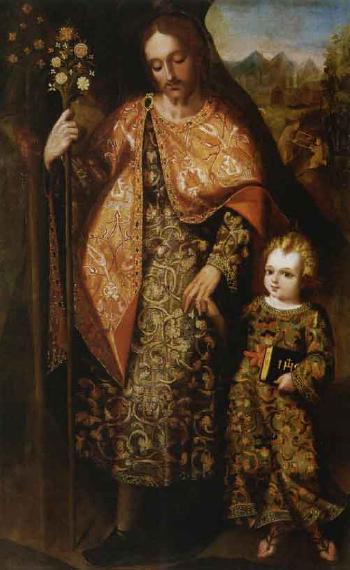 Saint Joseph and the Infant Jesus by 
																	Diego de Aguilar