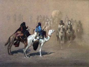 Chameliers dans le desert by 
																	Hocine Ziani