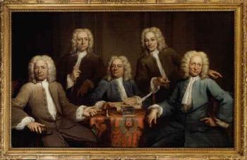 Portrait of five gentlemen by 
																	Jan Maurits Quinkhard