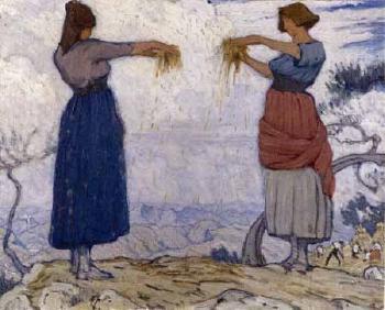 Two peasant women by 
																	Elisabetta Zanelli Kaehlbrandt