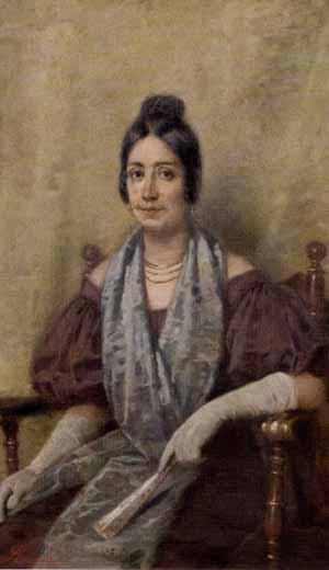 Portrait of lady by 
																	Enrico Ravetta