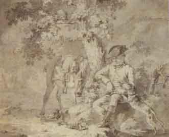 Chasseur au repos. Chasseur tirant by 
																			Gerrit Malleyn