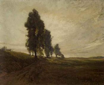 Country road at sunset by 
																	Maurice August del Mue