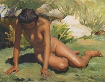 Female nude by 
																	Juan Fabregat