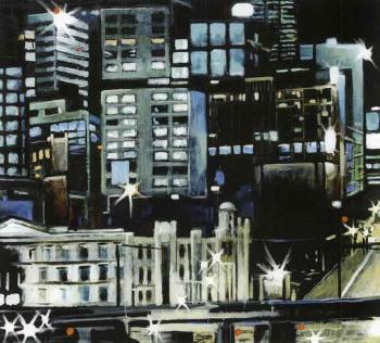 Cityscape at night by 
																	Steven Rosendale