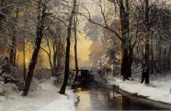 Winter woodland at dawn by 
																			Anders Andersen-Lundby