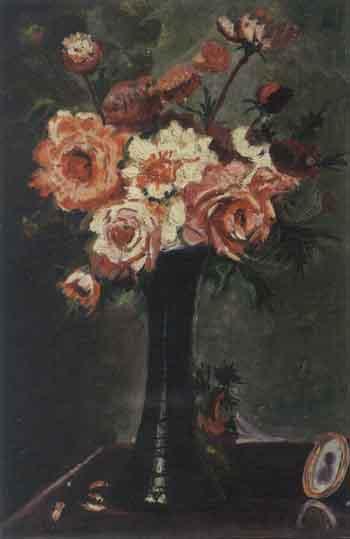 Vase of flowers by 
																	Emilio Vacchetti