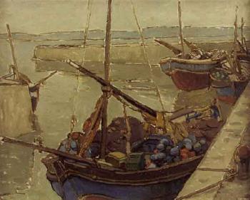 Fishing boats, Ardglass by 
																	Georgina Moutray Kyle