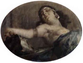 Salome with the Baptist's head by 
																	Giuseppe Vajani