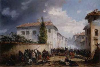 Battle scenes by 
																			Eugenio Amus