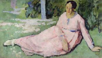 La femme en rose by 
																	Henri Ramah