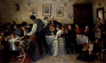 Wedding party by 
																	Marie Augustin Zwiller