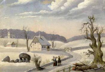 Winter landscape from Valby Mark by 
																	Kamma Rahbek