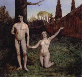 Adam and Eve after the Expulsion from the Garden of Eden by 
																	Jorgen Aabye