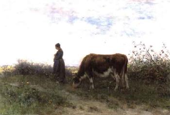 Cow herder by 
																	Jan Vrolyk