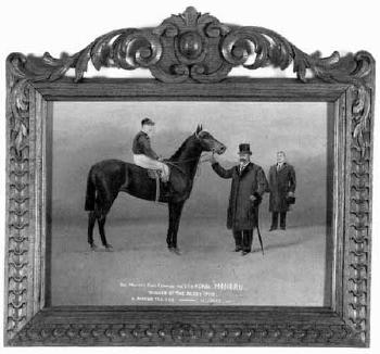 His Majesty King Edward VII's horse 'Minoru' Derby winner 1909 by 
																	Charles Munnings