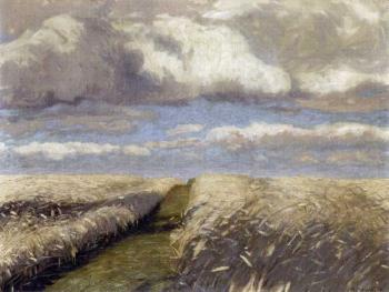 Clouds passing over wheat fields by 
																	Maria Ellenrieder