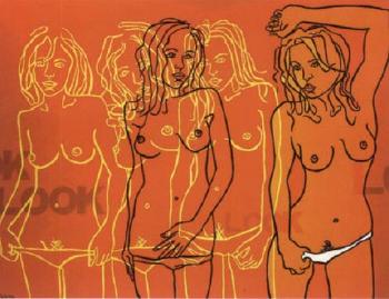 Girls in red bikinis by 
																	Frank Malerba