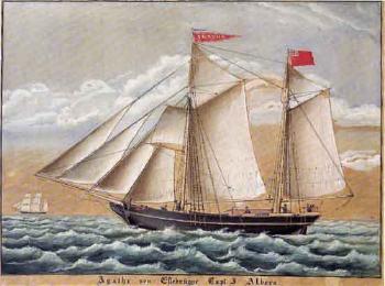 Barge Agathe von Estebrugge Capt I Albers by 
																	Hinrich P Ludders