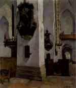 Interior of Petri church in Lubeck by 
																	Waldemar Rosatis