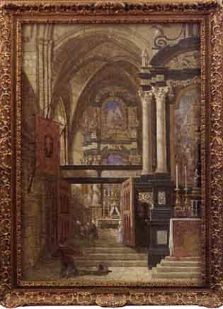 Cathedral interior by 
																	F Rayner
