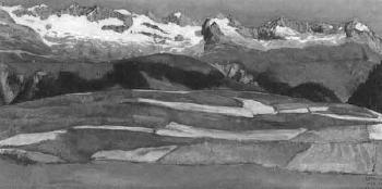 Chaine de montagnes by 
																			Ludwig Werlen