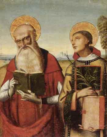 St Anthony and Stephen by 
																	Domenico Panetti