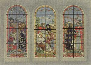 Sketch for windows of church in Zimmerwald by 
																	Alois Balmer