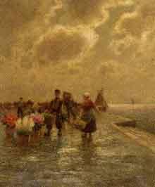 Dutch flower sellers by 
																	H Maaeres