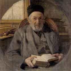 Old man with book by 
																	Max Reach