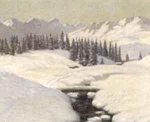 Winter day in Arosa by 
																	Georges Troxler
