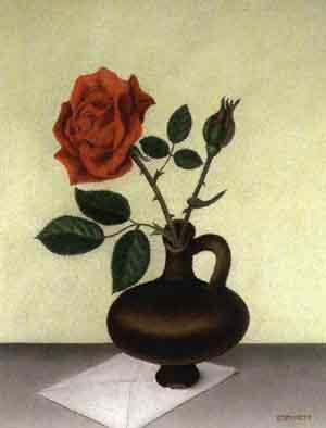 Still life with rose by 
																	Albin Edelhoff