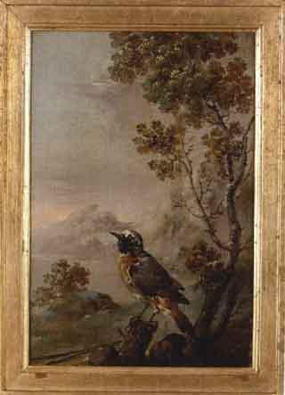 Landscapes with goldfinch and red-backed shrike by 
																			Carl Gustaf Quist