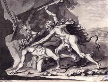 Hercules and Cocus by 
																	Jean Claude Richard de Saint-Non