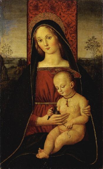 Madonna and Child by 
																	Andrea l'Ingegno