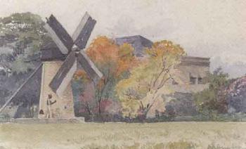 Queen's House, Barbados. Queen's House windmill by 
																			Lionel Grimston Fawkes
