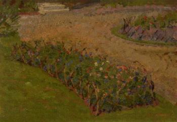 Flower beds by 
																	Harold Gilman
