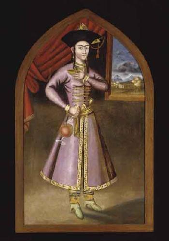 Portrait of a fashionable young man by 
																	 Isfahan School