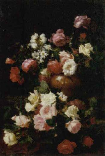 Composition with roses by 
																	A Capecchi