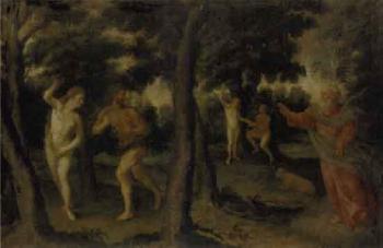 Genesis, chapter 2-4- God with Adam and Eve in the Garden of Eden by 
																			Pedro Orrente