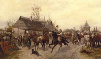 Horse fair by 
																	Adolf Rylski