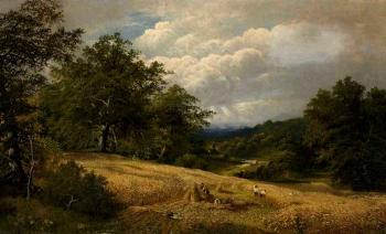 Harvesting the corn by 
																	C B Varnold
