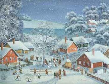 Winter in the village by 
																	Sergei Adeyev